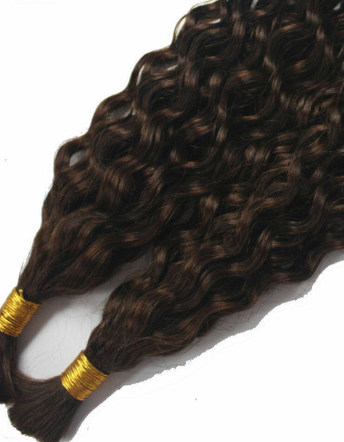 Load image into Gallery viewer, OQNUNQO Curly Wave Synthetic Braiding Hair Extensions 22in 1B Black 150g 2Bundle
