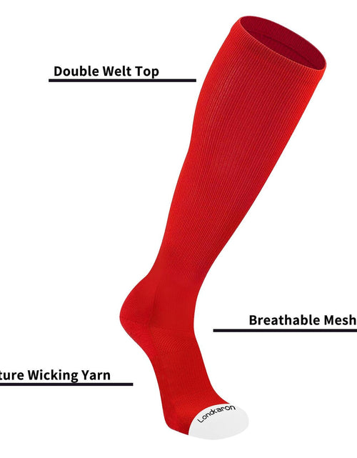Load image into Gallery viewer, Londkaron Elite Baseball Softball Socks &amp; Belt Combo Black 2 Pairs Size S
