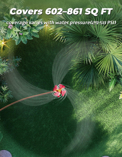 Load image into Gallery viewer, IcyByte Rotating Flower Garden Sprinkler Adjustable Spray Modes Red 8.66"
