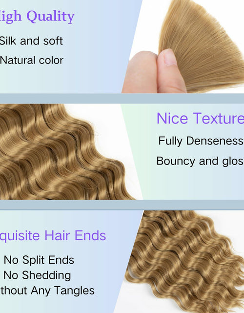 Load image into Gallery viewer, OQNUNQO Curly Wave Synthetic Braiding Hair Extensions 22in 1B Black 150g 2Bundle
