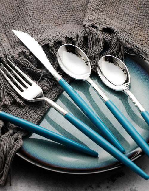Load image into Gallery viewer, WELLIFE 120pcs Rose Gold Plastic Cutlery Set Forks Knives Spoons Party
