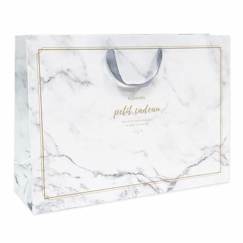 Load image into Gallery viewer, [Like New] Pomei 20 PCS Marble Paper Gift Bags Gray Handles 17.1x5.1x12.2in
