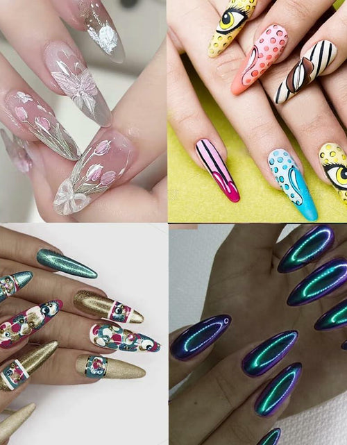 Load image into Gallery viewer, PrettyYo Short Almond Gel Nail Tips 240Pcs Clear 12 Sizes Full Cover
