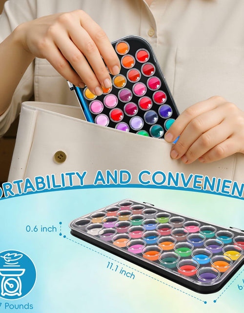Load image into Gallery viewer, 48 Color Solid Watercolor Paint Set with 3 Brushes for Kids &amp; Artists
