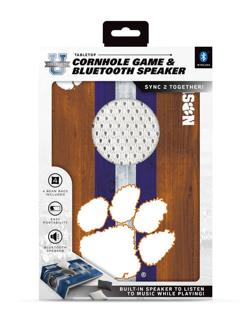 Load image into Gallery viewer, SOAR NCAA Clemson Tigers Tabletop Cornhole Game Bluetooth Speaker
