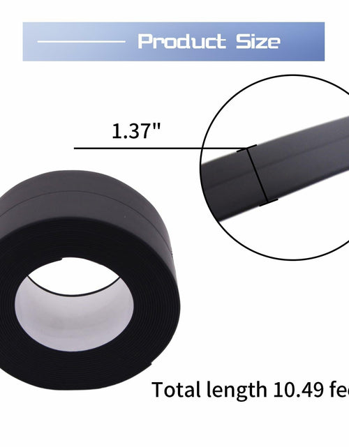 Load image into Gallery viewer, Qiveno 2pcs Waterproof Caulk Tape Black PVC Sealant for Kitchen Bathroom 10.5ft
