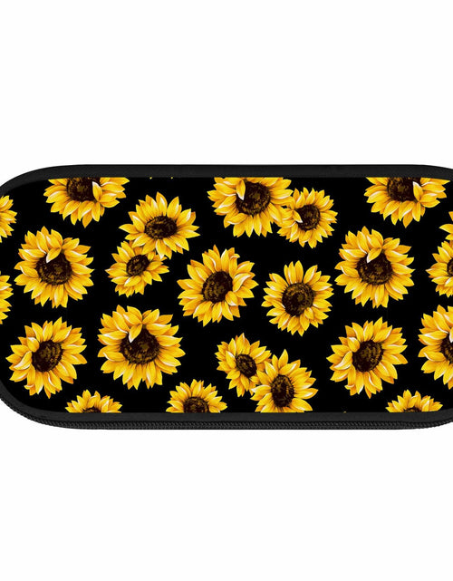 Load image into Gallery viewer, VOL&amp;BASS Sunflower Large Pencil Case Big Capacity Pen Bag Yellow Polyester
