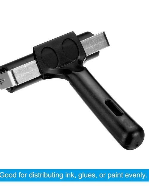 Load image into Gallery viewer, PATIKIL 4in Rubber Roller Brayer 2pcs Anti Skid Hard Black
