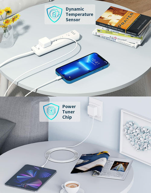 Load image into Gallery viewer, GEONAV Apple MFi 35W Dual USB-C GaN Fast Charger with 2x 6FT C to Lightning
