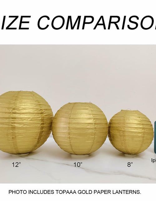 Load image into Gallery viewer, MONBASA 12 Inch Blue Japanese Paper Lantern Lamp Set of 5

