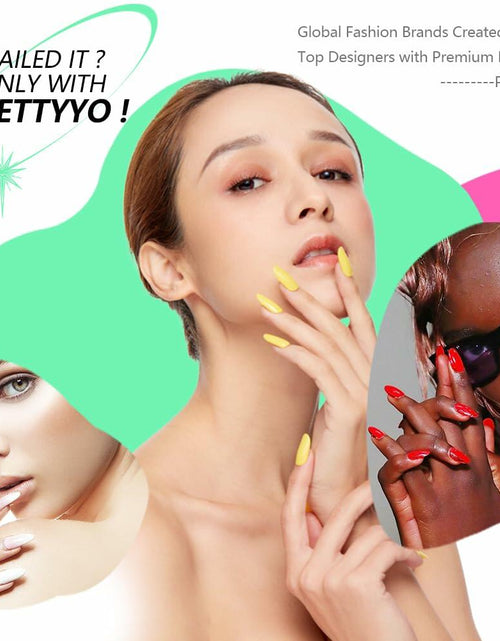 Load image into Gallery viewer, PrettyYo Short Almond Gel Nail Tips 240Pcs Clear 12 Sizes Full Cover
