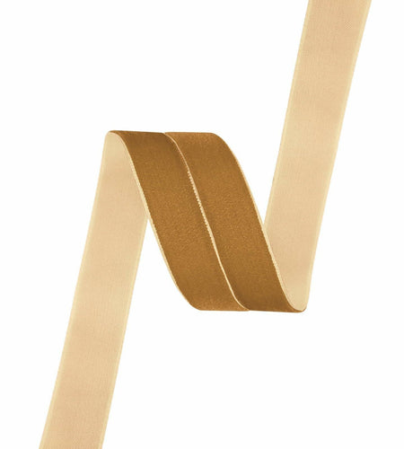 Simplegoal Khaki Velvet Ribbon 5/8in x 25yd Nylon Ribbon for Crafts