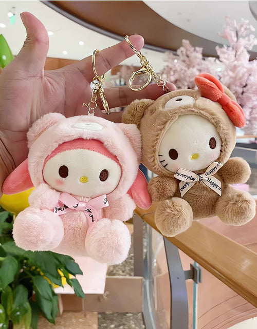 Load image into Gallery viewer, Sicpfuj Plush Keychain 5" Cute Brown Car Charm for Women Girls Size One Size
