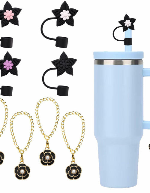 Load image into Gallery viewer, Xyntara Silicone Straw Covers for Stanley 40oz Cups Christmas Style 8pcs
