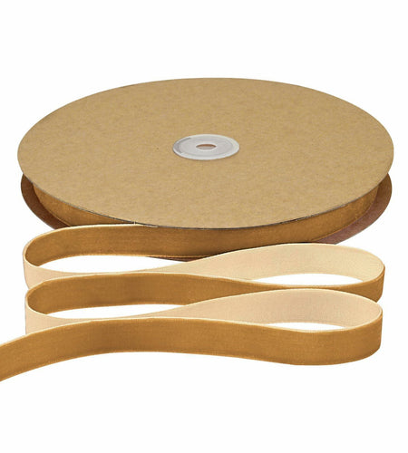 Simplegoal Khaki Velvet Ribbon 5/8in x 25yd Nylon Ribbon for Crafts
