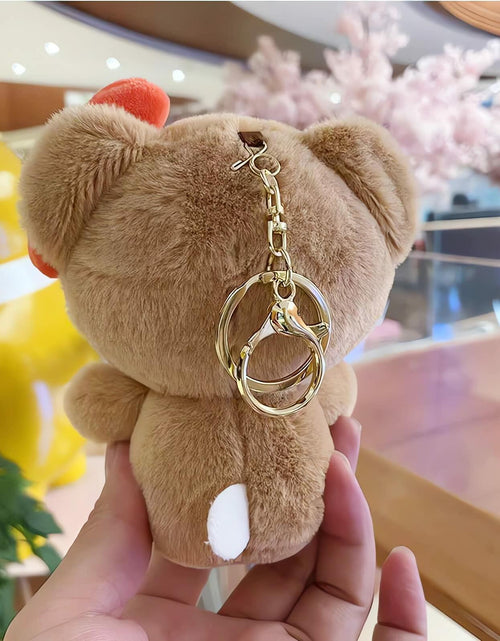 Load image into Gallery viewer, Sicpfuj Plush Keychain 5" Cute Brown Car Charm for Women Girls Size One Size
