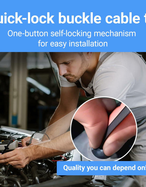 Load image into Gallery viewer, SSFUN Nylon Universal Cable Tie Buckle Push Mount UV Resistant 3.54in 20Pcs
