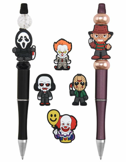 Load image into Gallery viewer, Acbeaded Halloween Silicone Skull Beads DIY Kit 6pcs Multicolor Acrylic
