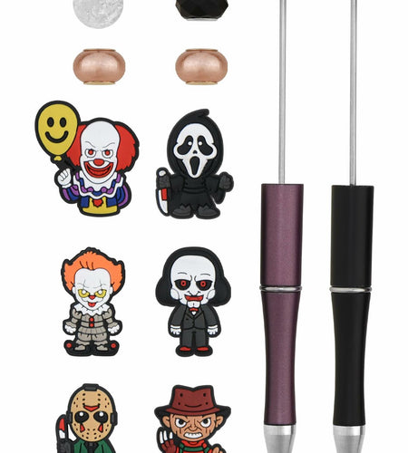 Acbeaded Halloween Silicone Skull Beads DIY Kit 6pcs Multicolor Acrylic