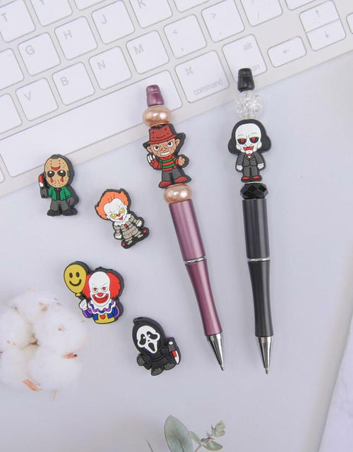 Load image into Gallery viewer, Acbeaded Halloween Silicone Skull Beads DIY Kit 6pcs Multicolor Acrylic
