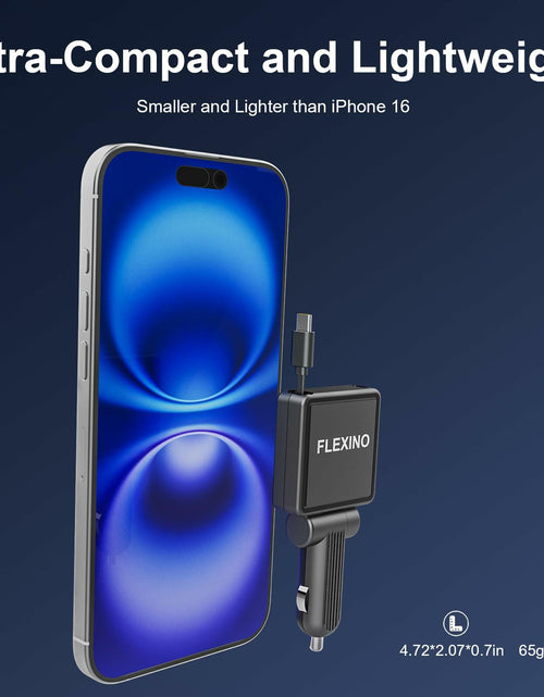 Load image into Gallery viewer, Flexino Ultra-Slim 3-Port USB C Car Charger Black 2 Pack for iPhone Galaxy Pixel
