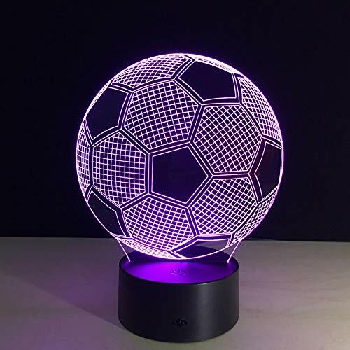 Load image into Gallery viewer, Ticent Soccer 3D Illusion Night Light 7 Color Touch Switch Plastic 5V
