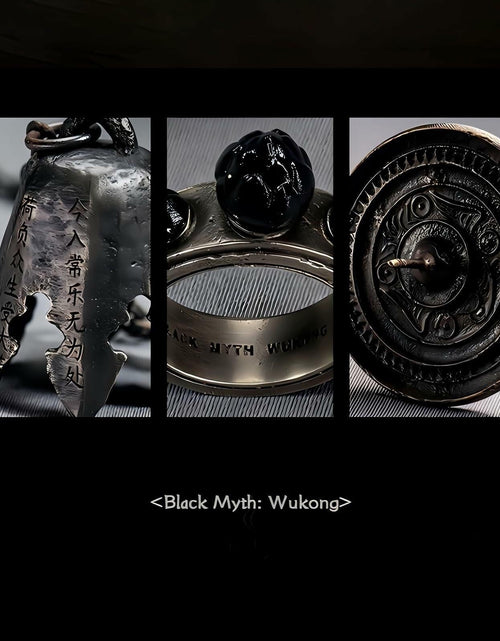 Load image into Gallery viewer, Generic Black Myth Collector's Edition 4pcs Set Headband Necklace Ring Badge

