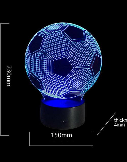 Load image into Gallery viewer, Ticent Soccer 3D Illusion Night Light 7 Color Touch Switch Plastic 5V
