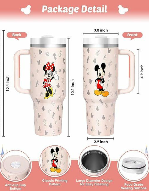 Load image into Gallery viewer, Cozyzoe Insulated Stainless Steel Mouse Tumbler with Straw Lid 40oz White
