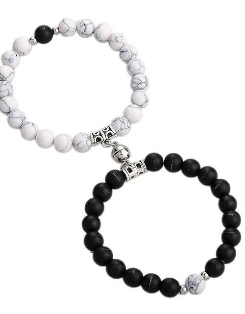 Load image into Gallery viewer, Natural Stone Chakra Tiger Eye Beads Bracelet Set Pink 2Pcs Unisex
