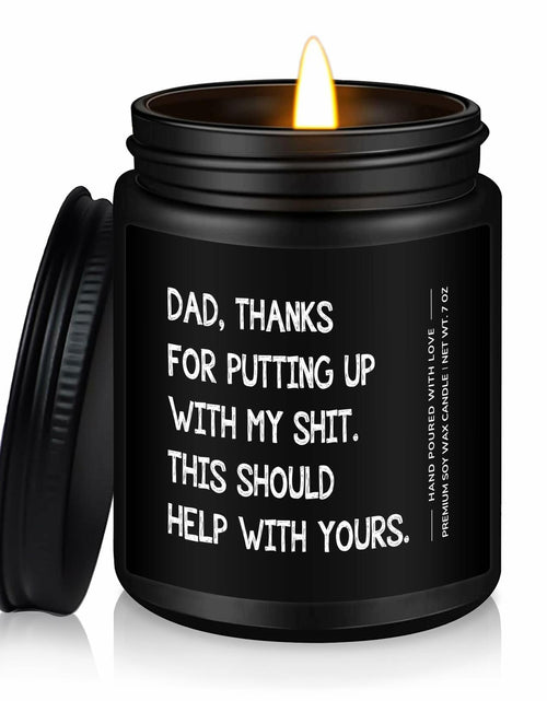 Load image into Gallery viewer, Encoink Funny Fathers Day Lavender Scented Soy Wax Candle 7oz
