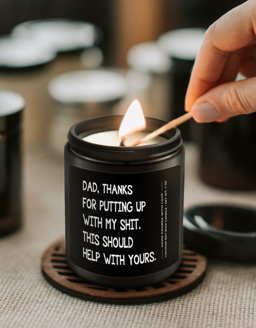 Load image into Gallery viewer, Encoink Funny Fathers Day Lavender Scented Soy Wax Candle 7oz
