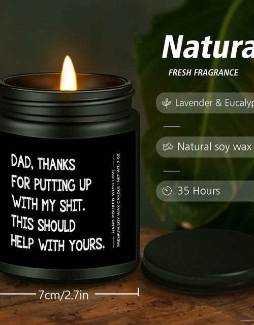 Load image into Gallery viewer, Encoink Funny Fathers Day Lavender Scented Soy Wax Candle 7oz
