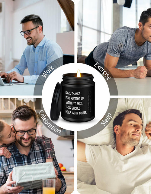 Load image into Gallery viewer, Encoink Funny Fathers Day Lavender Scented Soy Wax Candle 7oz
