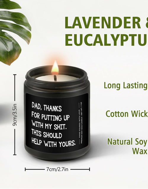 Load image into Gallery viewer, Encoink Funny Fathers Day Lavender Scented Soy Wax Candle 7oz
