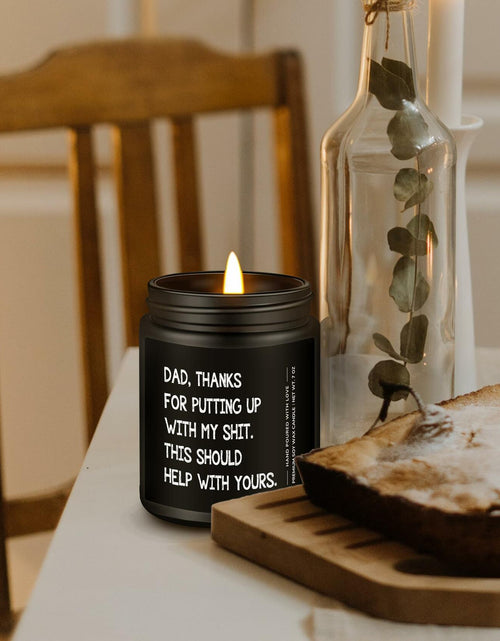 Load image into Gallery viewer, Encoink Funny Fathers Day Lavender Scented Soy Wax Candle 7oz
