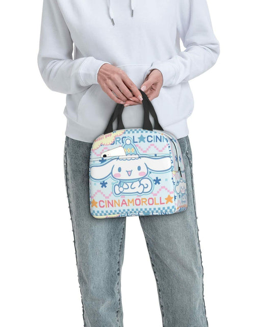 Load image into Gallery viewer, Tamkuaph Insulated Lunch Bag Blue Polyester 8x5.11in Reusable Picnic Travel
