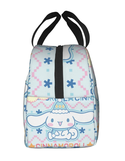 Load image into Gallery viewer, Tamkuaph Insulated Lunch Bag Blue Polyester 8x5.11in Reusable Picnic Travel
