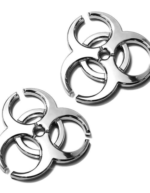 Load image into Gallery viewer, PTDecals 2X 3D Silver Biochemical Marker Car Motorcycle Emblem Sticker
