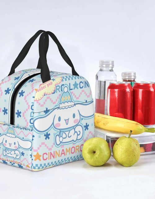 Load image into Gallery viewer, Tamkuaph Insulated Lunch Bag Blue Polyester 8x5.11in Reusable Picnic Travel
