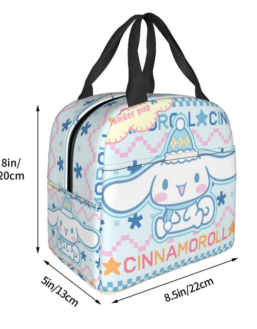 Load image into Gallery viewer, Tamkuaph Insulated Lunch Bag Blue Polyester 8x5.11in Reusable Picnic Travel
