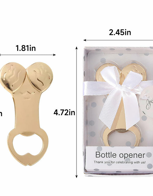 Load image into Gallery viewer, Tough Guy Heavy Duty Zinc Alloy Bottle Opener 3 Pack Gold
