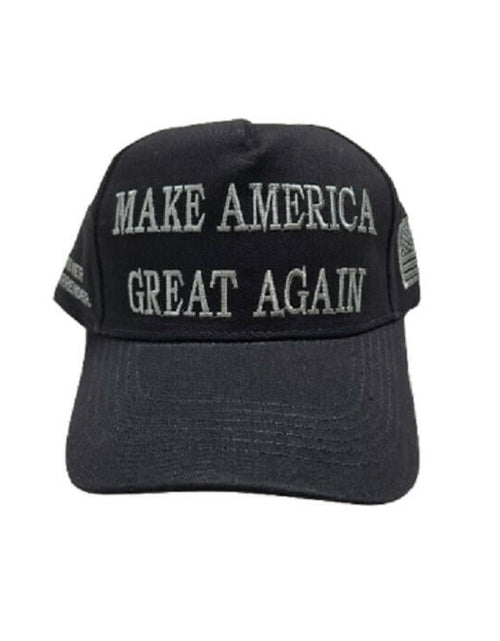 Load image into Gallery viewer, Dark MAGA Trump USA Flag Never Surrender Baseball Cap Hat Black
