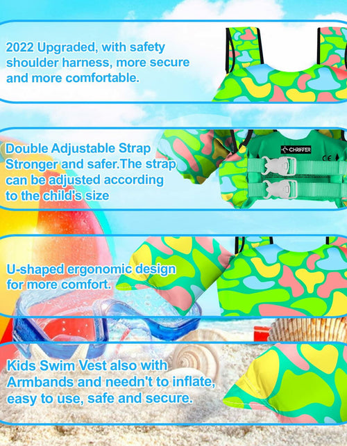 Load image into Gallery viewer, Chriffer Kids Swim Vest 30-55lbs Toddler Life Jacket Floaties Arm Wings
