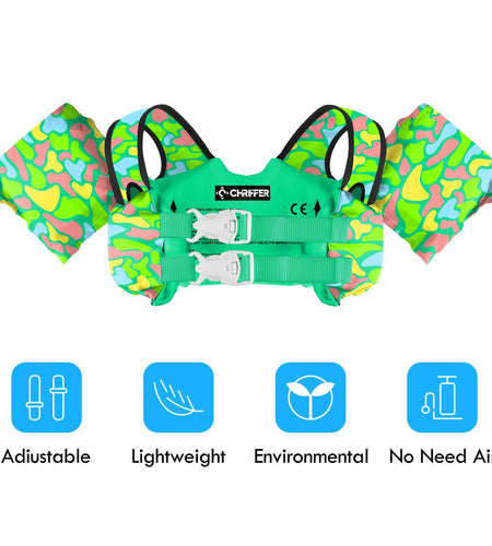 Chriffer Kids Swim Vest 30-55lbs Toddler Life Jacket Floaties Arm Wings