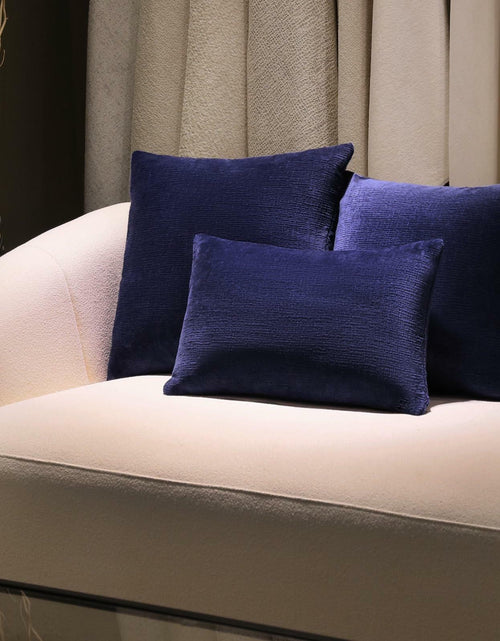 Load image into Gallery viewer, LeFadrie Chenille Pillow Covers Pack of 2 18x18 Midnight Sail Fade-Resistant
