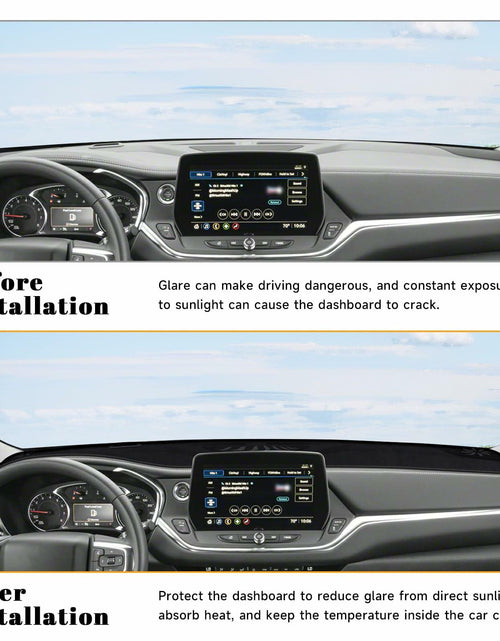 Load image into Gallery viewer, PeakPurit Black Dash Board Cover Mat Flannel for Chevy Blazer RS 2019-2026
