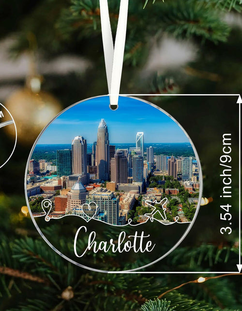Load image into Gallery viewer, Lerime66 Charlotte City Travel Souvenir Christmas Ornament Acrylic 3.54in
