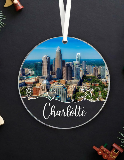 Load image into Gallery viewer, Lerime66 Charlotte City Travel Souvenir Christmas Ornament Acrylic 3.54in

