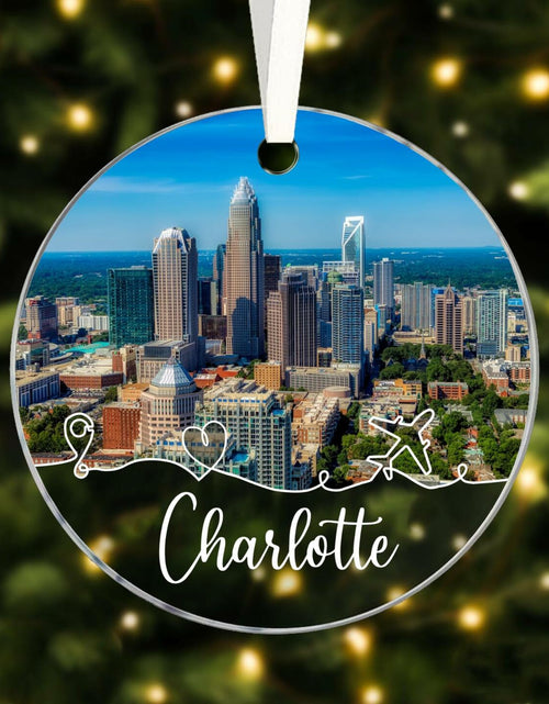 Load image into Gallery viewer, Lerime66 Charlotte City Travel Souvenir Christmas Ornament Acrylic 3.54in
